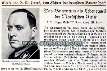 SS-Obergruppenfhrer R. Walther Darre book on race