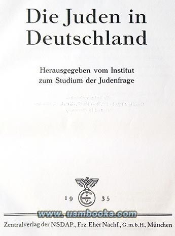 Die Juden in Deutschland (The Jews in Germany) Studium der Judenfrage