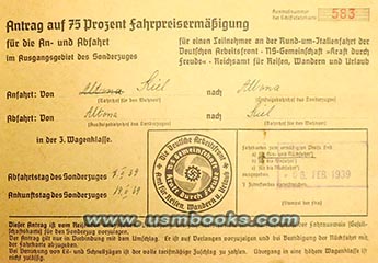 1939 KdF train ticket