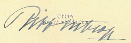 Ribbentrop signature, pen and ink