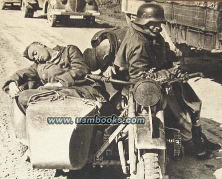 Motorized Nazi troops