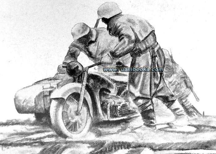 Nazi Army motorcycle