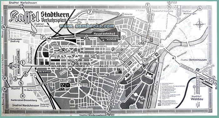 1939 City Map of Kassel