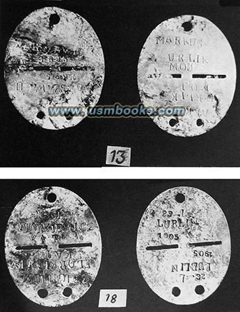 WW 2 dogtags found in mass garves at Katyn