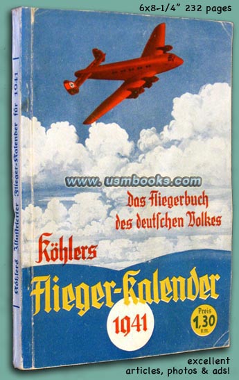 Köhlers Flieger-Kalender 1941 Das Fliegerbuch des deutschen Volkes