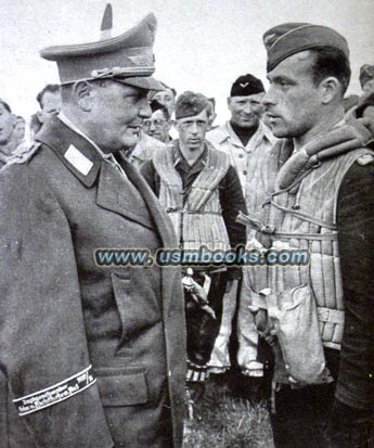 Reichsmarschall Hermann Goering surrounded by Luftwaffe pilots