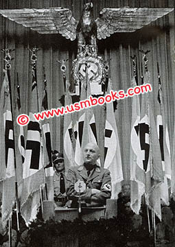 Nazi eagle and swastika flags