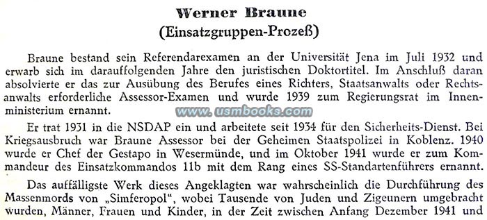 SS-Standartenfhrer Werner Braune, massacre atSimferopol
