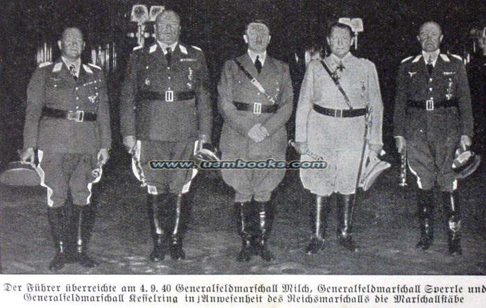 Hitler, Goering, Milch, Sperrle and Kesselring
