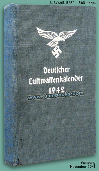 1942 Luftwaffe almanac and calendar