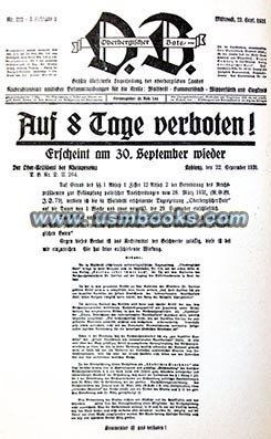 Nazi newspaper verboten