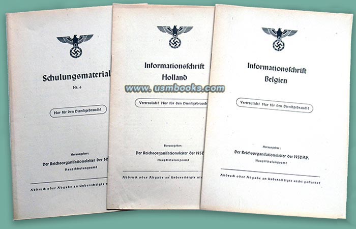 Hauptschulungsamt der NSDAP Dr. Ley educational propaganda publications
