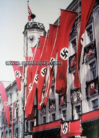 Nazi swastika banners