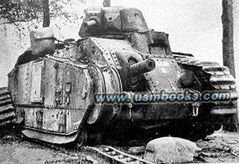 destroyed French tank 1940