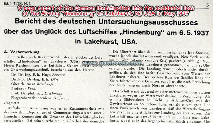 Zeppelin Hindenburg Lakehurst Accident Research