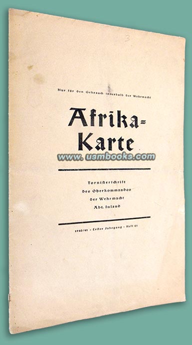 1941 Afrika-Karte, nur fr Dienstgebrauch