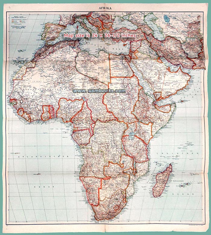 Nazi map Africa, 1940/41 OKW Afrika-Karte