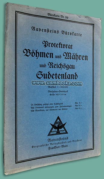 Protektorat Bhmen und Mhren und Reichsgau Sudetenland, Ravenstein Burokarte Nr. 22