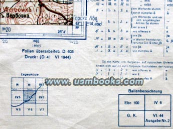 Original 1944 OKH Nazi map