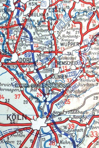 Solingen, remscheid, Wuppertal, Essen, Cologne