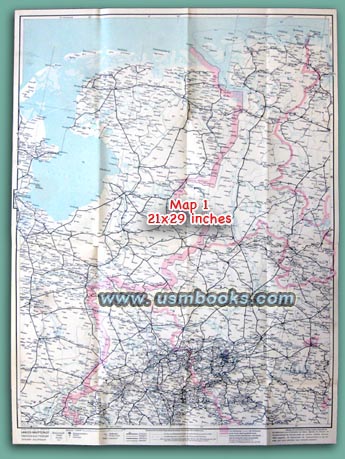 Gea-Verkehrskarte vom Deutschen Reich Sonderausgabe der Postleitkarten 8