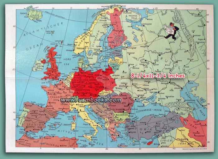 Nazi pocket map of Europe 