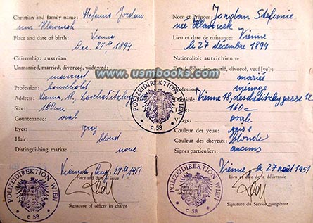 1951 Vienna identity document