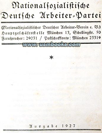 NSDAP Mitgliedsbuch Ausgabe 1927
