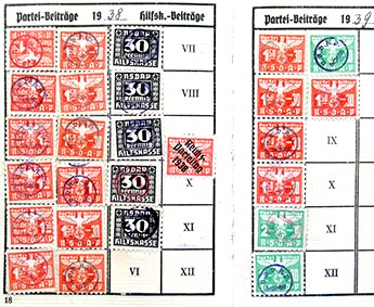 NSDAP revenue stamps