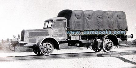 WW2 Russian truck on train tracks