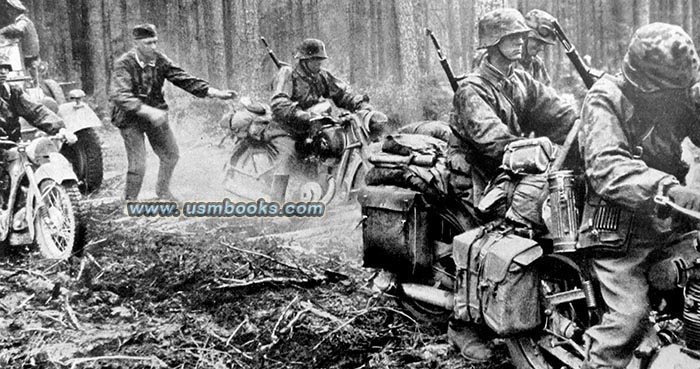 Motorized Wehrmacht troops on the East Front
