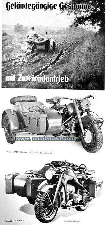 Nazi motorcycles with sidecars