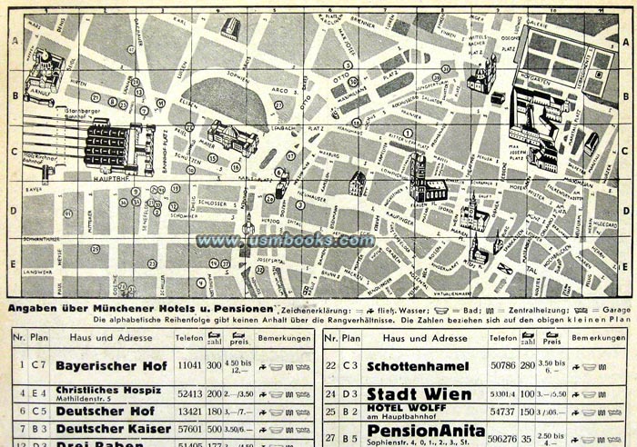 3. Reich Stadtplan Muenchen