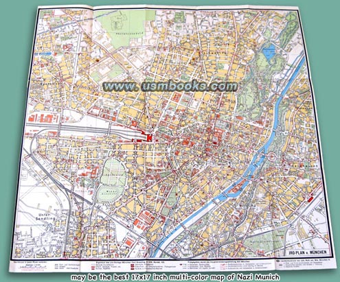 1935 Munich fold-out city map
