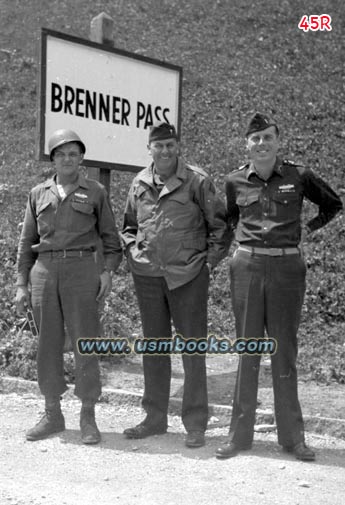 Americans at the Brenner Pass in 1945
