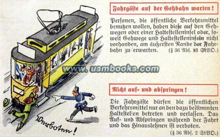 Don't jump on or off the tram!
