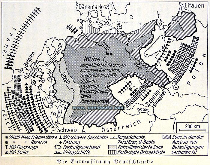 post-WW1 demilitarization of Germany
