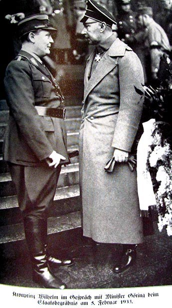 Hermann Goering with German Crown Prince Wilhelm