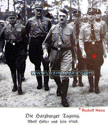 Rudolf Hess in SS uniform and Adolf Hitler