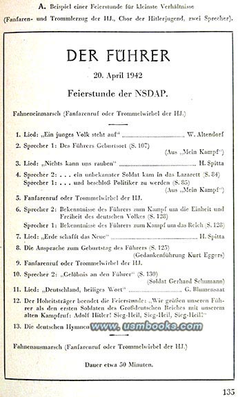 1942 Geburtstag des Fuehrers, feierstunde der NSDAP