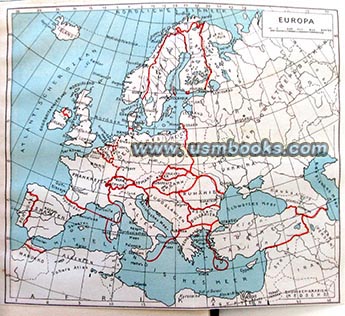 1941 color fold-out map Greater Germany