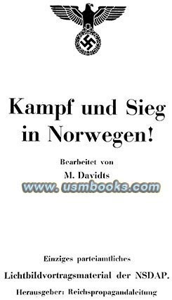 Kampf und Sieg in Norwegen, 1940 Reichspropagandaleitung