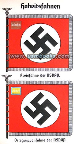 Nazi Party swastika flags