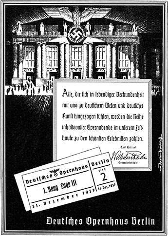 1937 advertising Deutsches Opernhaus Berlin, Wilhelm Rode
