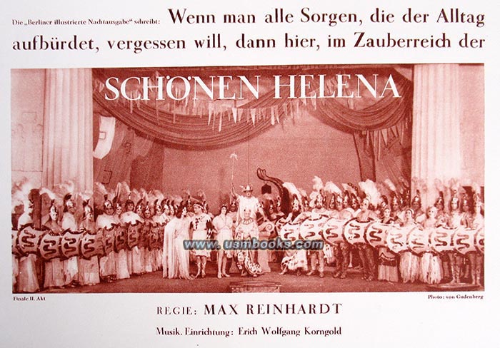 Kurfuerstendamm Theater Berlin, Max Reinhardt, Erich Wolfgang Korngold