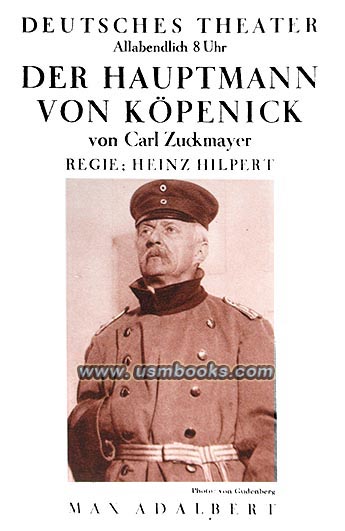 Der Hauptmann von Kopenick, Heinz Hilpert, Max Adalbert