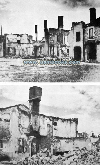 What makes Oradour-sur-Glane remarkable is that the village was never rebuilt after June 1944, but left as it was.  