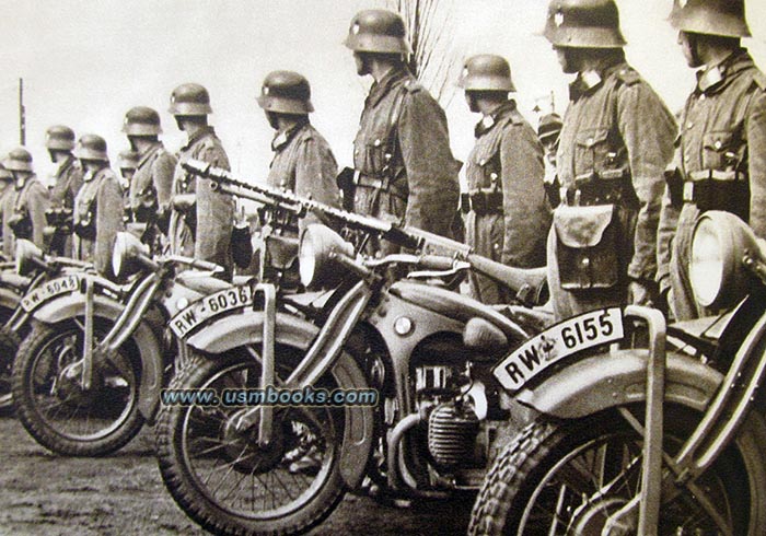 NAZI WEHRMACHT MOTORCYCLES, NAZI LICENSE PLATE