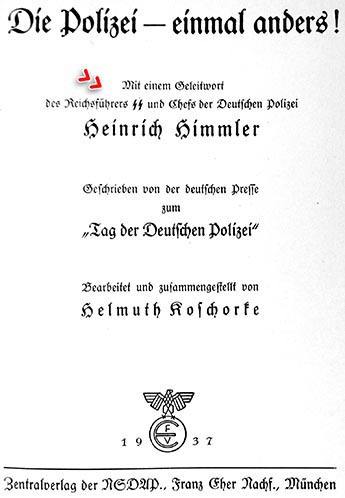 introduction by Reichsfuhrer-SS and Chief of German Police Heinrich Himmler