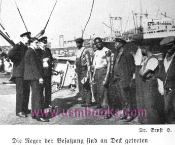 Nazi police control of negro ship's crew